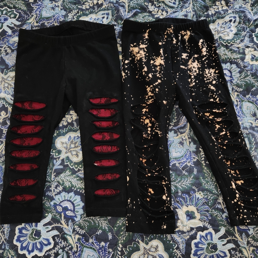Toddler shredded leggings